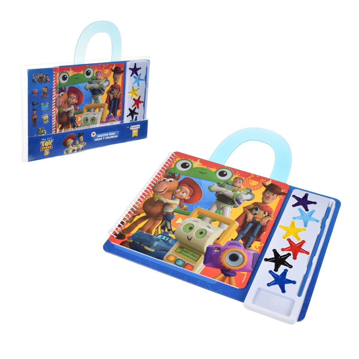 Set De Arte Con Acuarelas Stickers Y Hojas Para Colorear