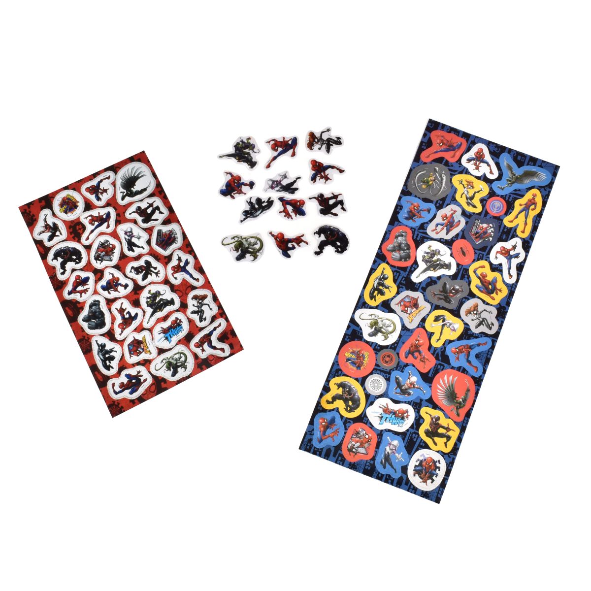 Set 3 Laminas Stickers Comunes Metalizados Y Puffy