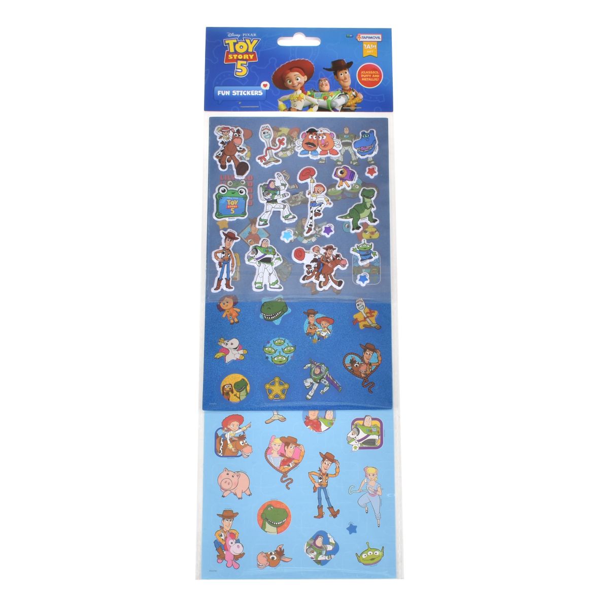 Set 3 Laminas Stickers Comunes Metalizados Y Puffy