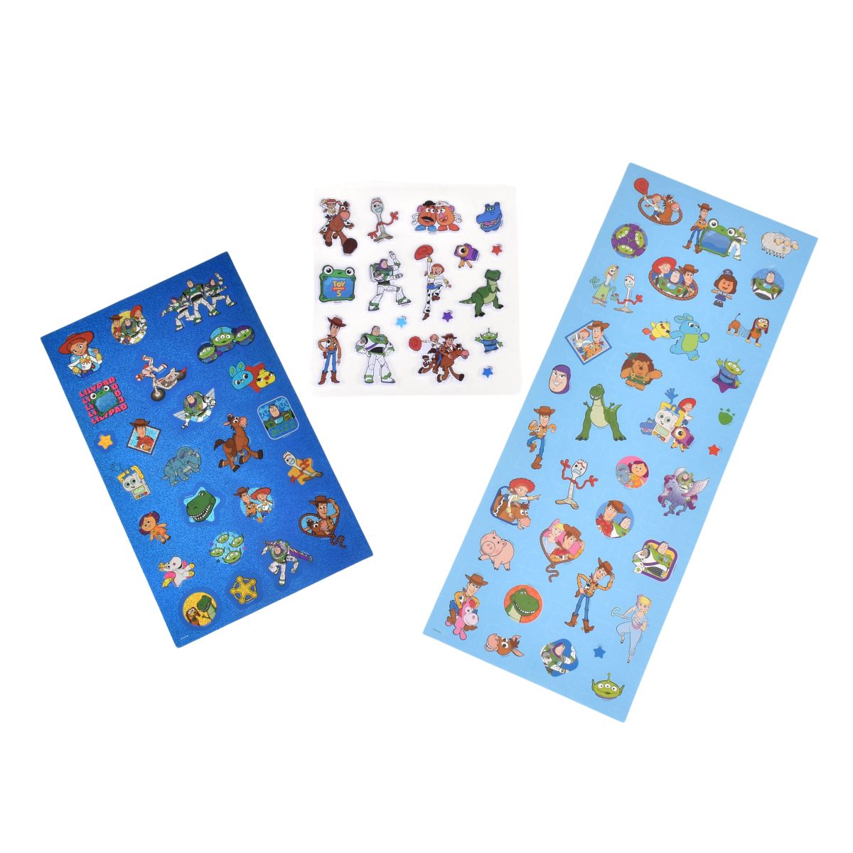 Set 3 Laminas Stickers Comunes Metalizados Y Puffy