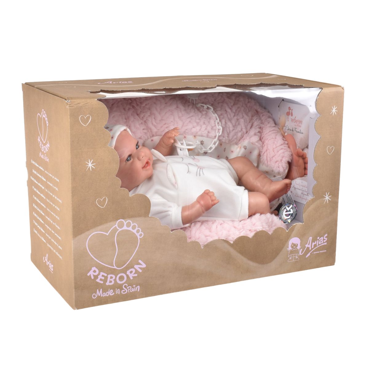 Muñeca Reborn Mar Rosa Con Cojin 35 Cm Arias