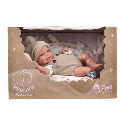 Muñeca Reborn Mateo Beige Con Cojin 35 Cm Arias