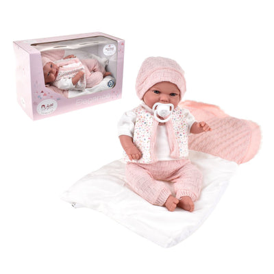 Muñeco De Peso Elegance Babyto Rosa Con Manta 35 Cm Arias