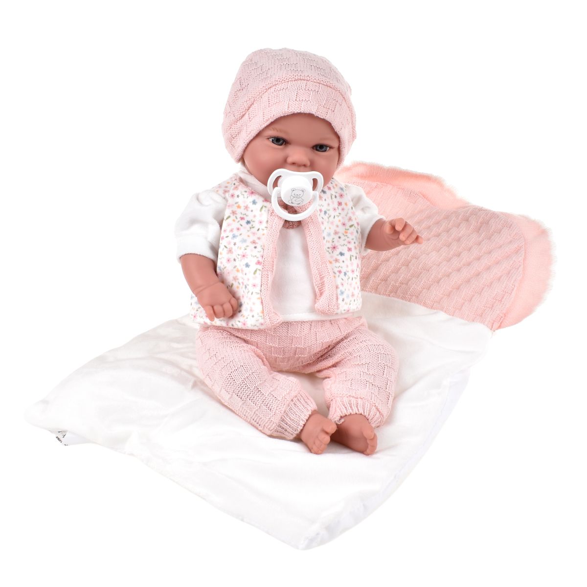 Muñeco De Peso Elegance Babyto Rosa Con Manta 35 Cm Arias