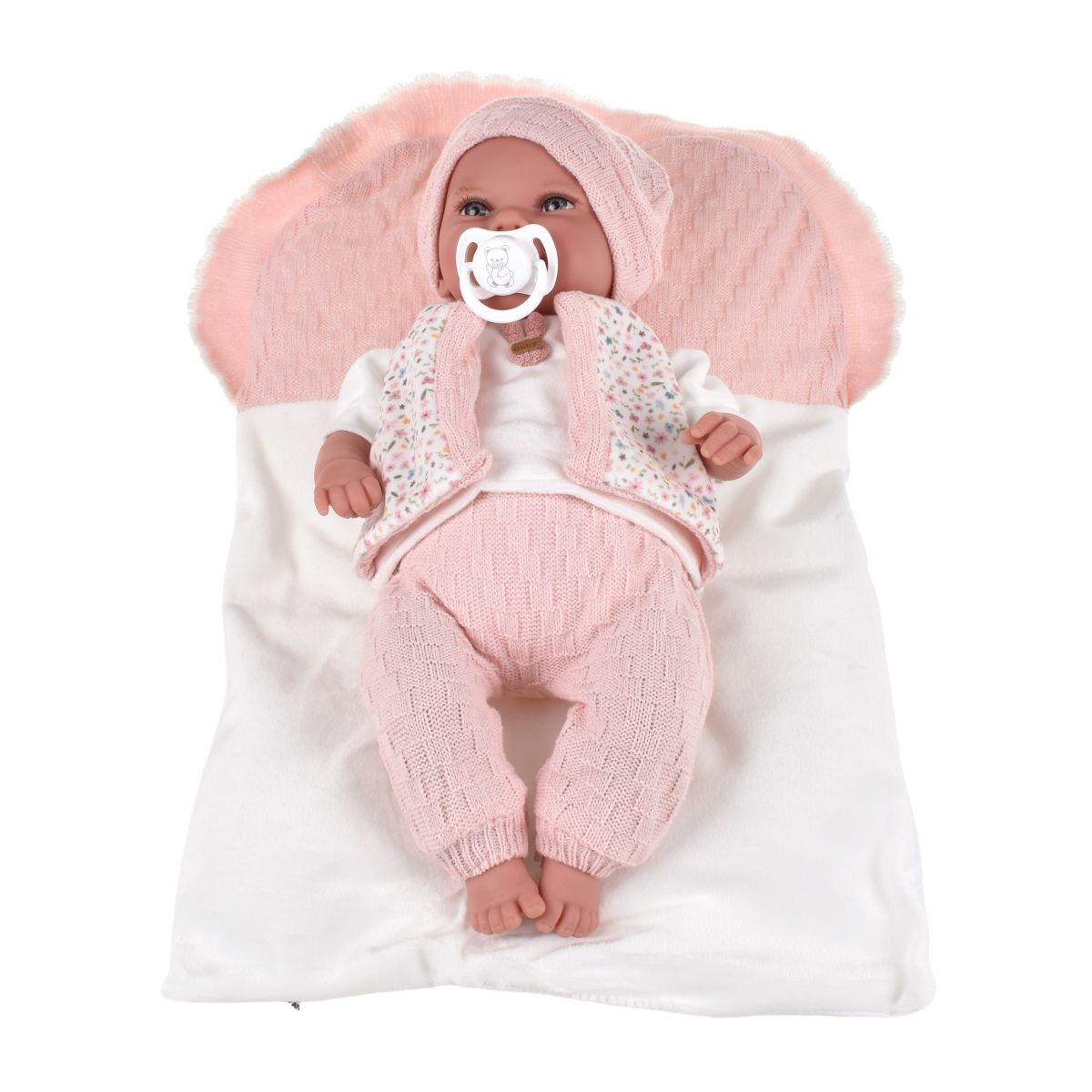 Muñeco De Peso Elegance Babyto Rosa Con Manta 35 Cm Arias
