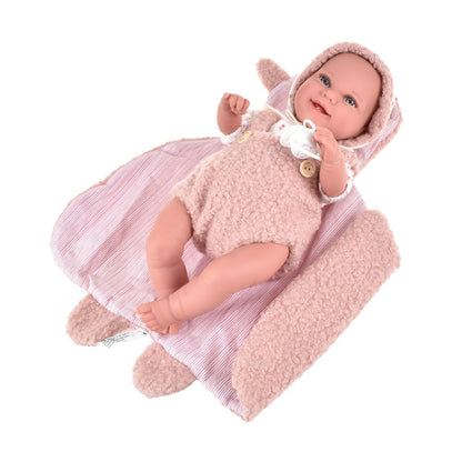 Muñeco De Peso Elegance Babyto Rosa Con Manta 35 Cm Arias