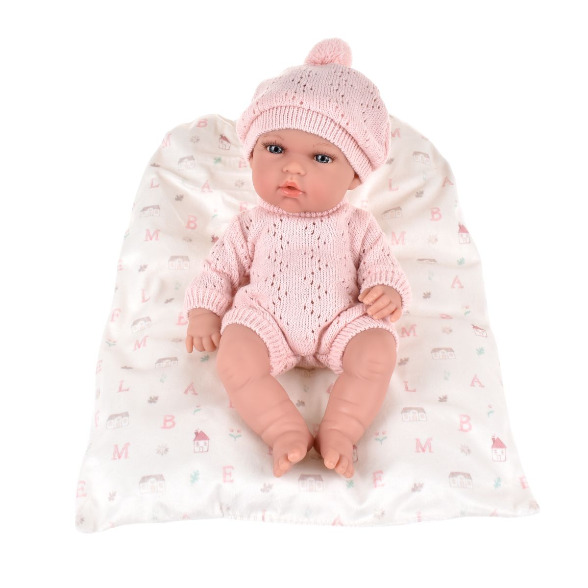 Muñeca Elegance Natal Rosa Con Cojin 30 Cm Arias