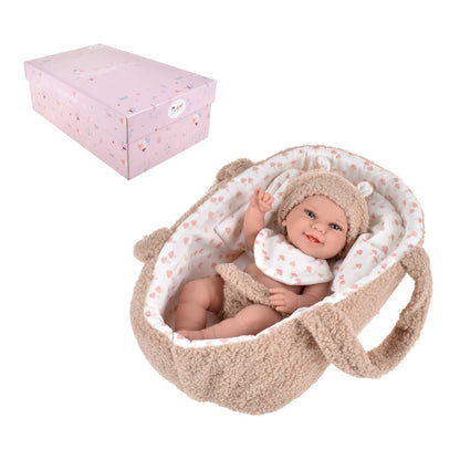 Muñeca Elegance Babyto Beige Con Capazo 33 Cm Arias