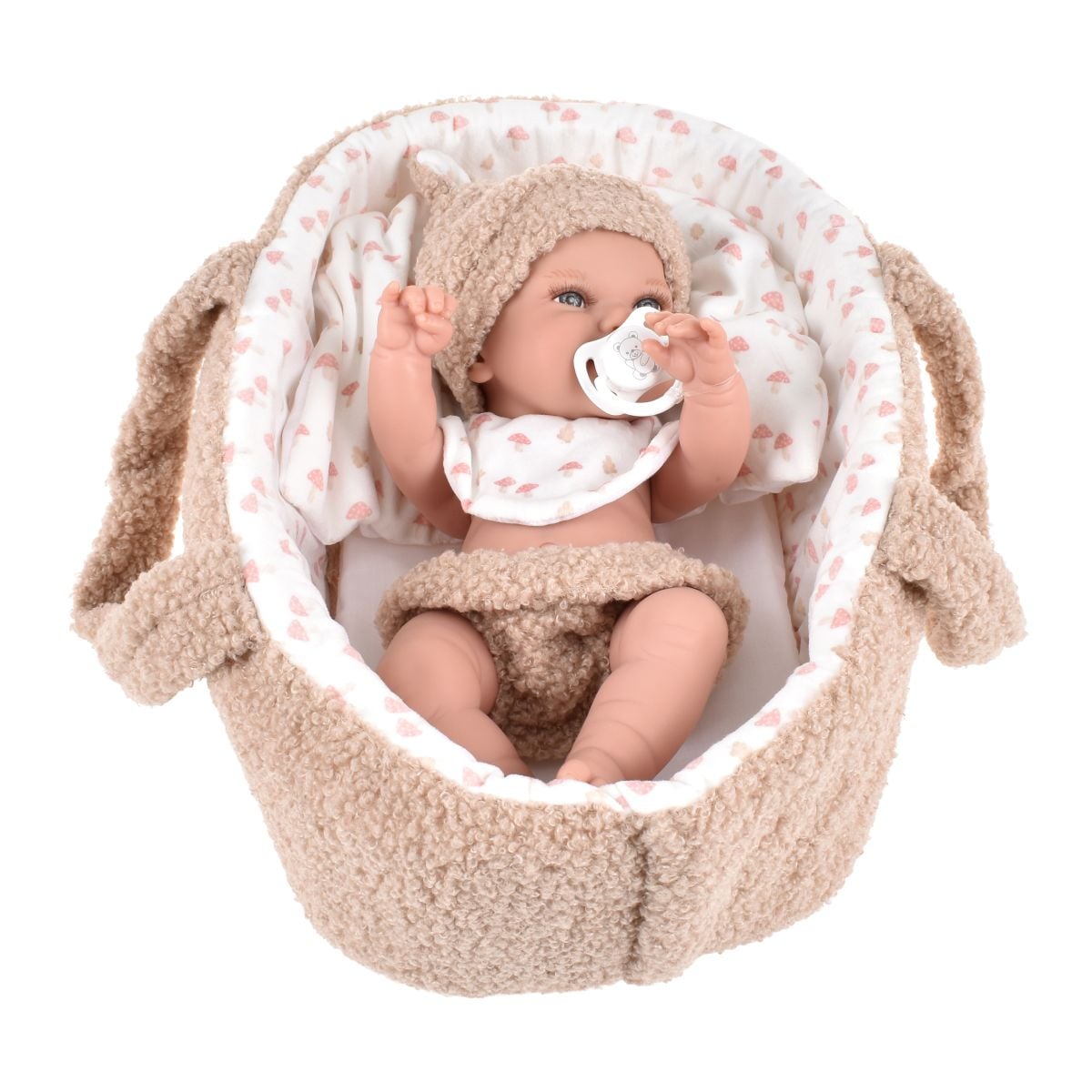 Muñeca Elegance Babyto Beige Con Capazo 33 Cm Arias