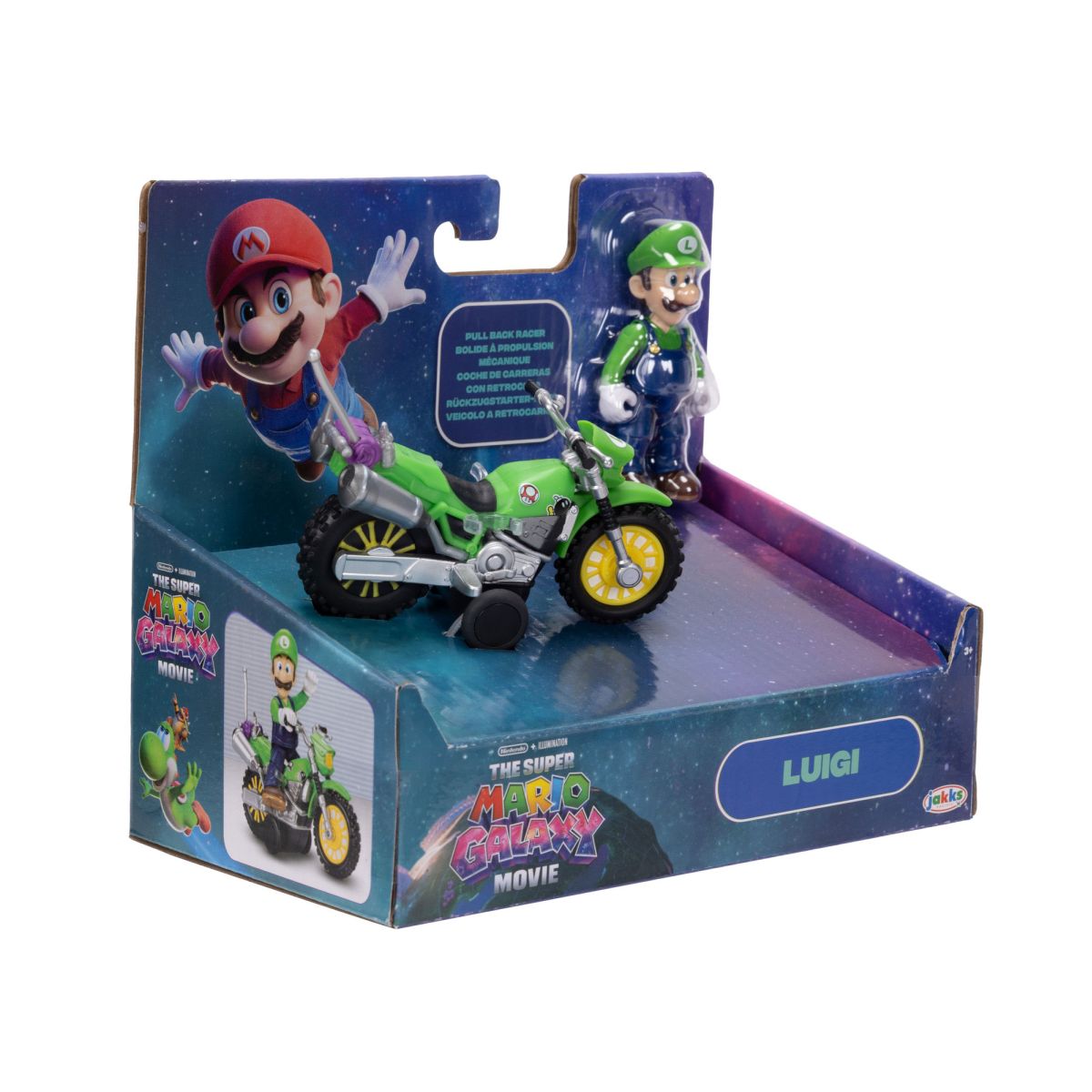 Moto Con Figura 6 Cm Nintendo Pelicula - Luigi