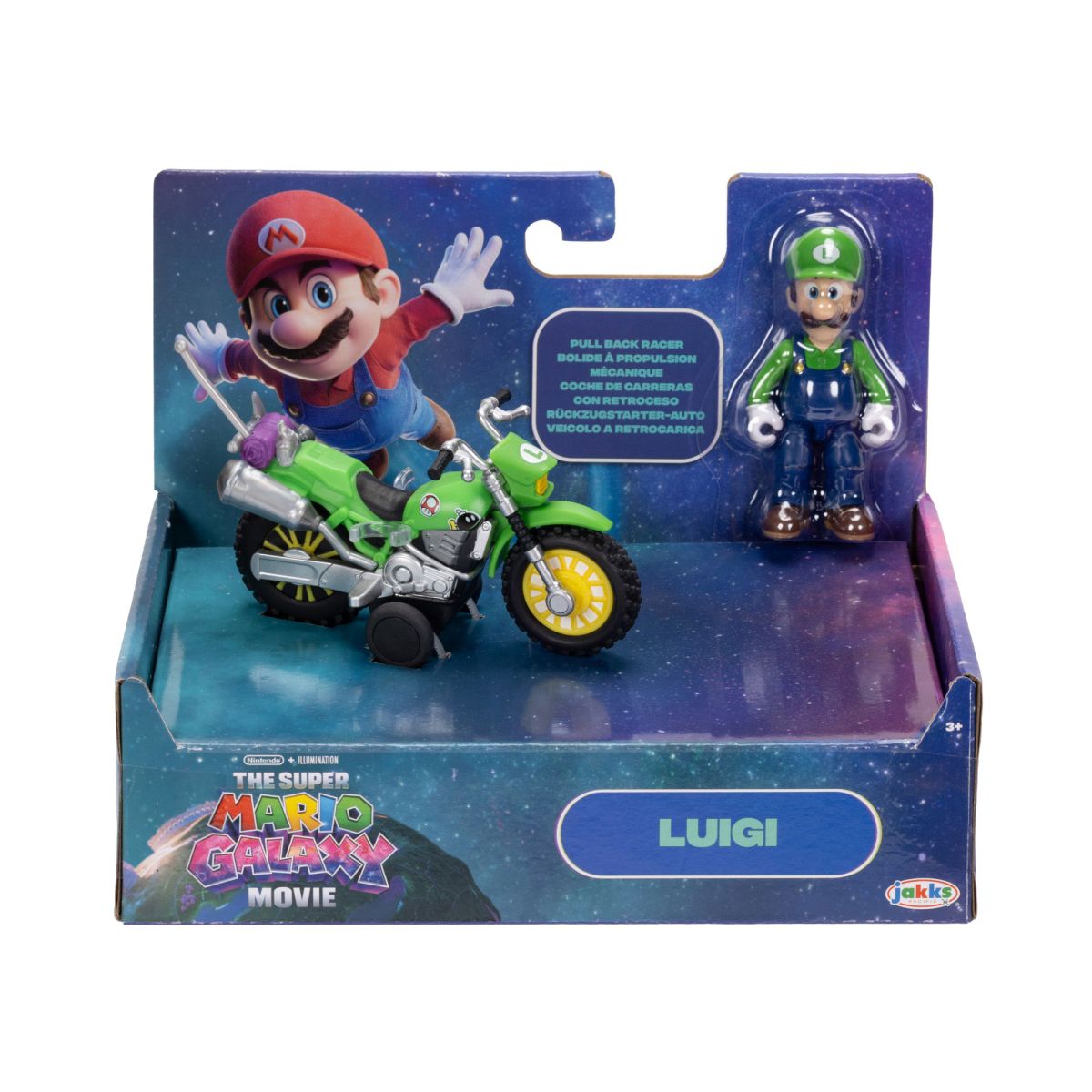 Moto Con Figura 6 Cm Nintendo Pelicula - Luigi