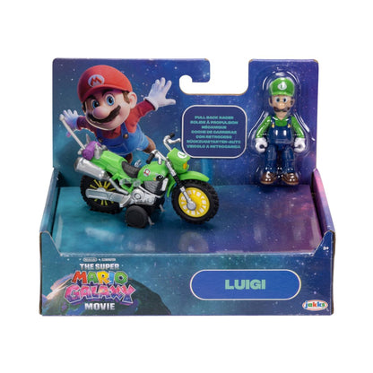 Moto Con Figura 6 Cm Nintendo Pelicula - Luigi