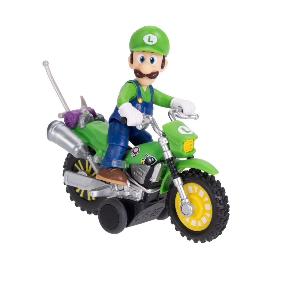 Moto Con Figura 6 Cm Nintendo Pelicula - Luigi