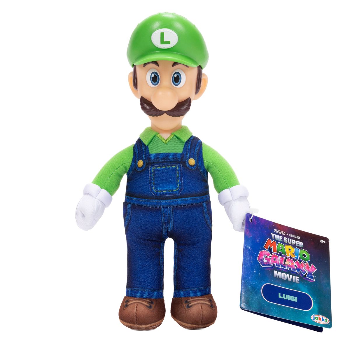 Peluche Con Cabeza Plastica 23 Cm Nintendo Pelicula - Luigi
