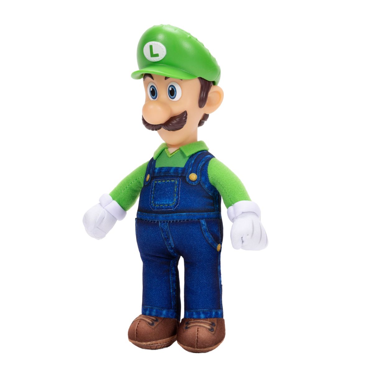 Peluche Con Cabeza Plastica 23 Cm Nintendo Pelicula - Luigi