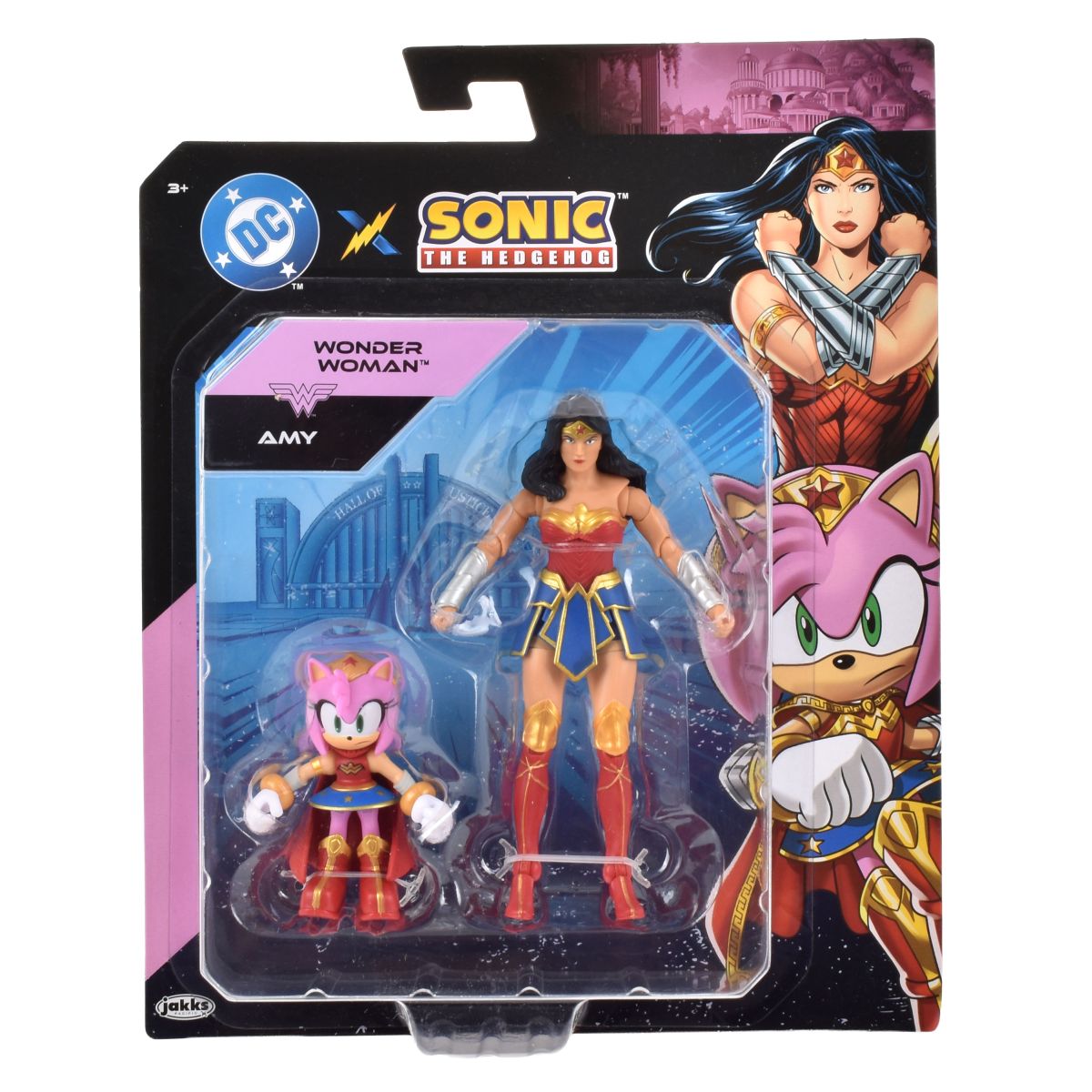 Set 2 Figuras De 6 Y 13 Cm Sonic Dc Comics - Amy Wonder Woman