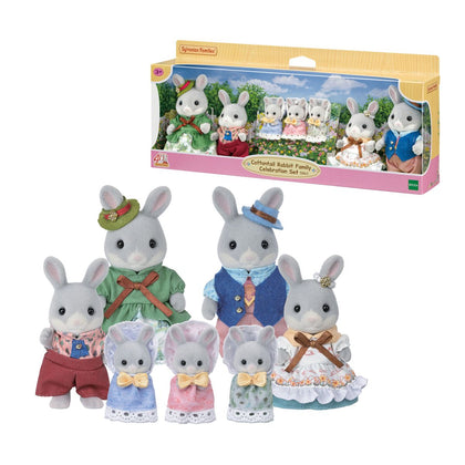 Familia Conejo Colita De Algodon Set Celebracion Sylvanian Families