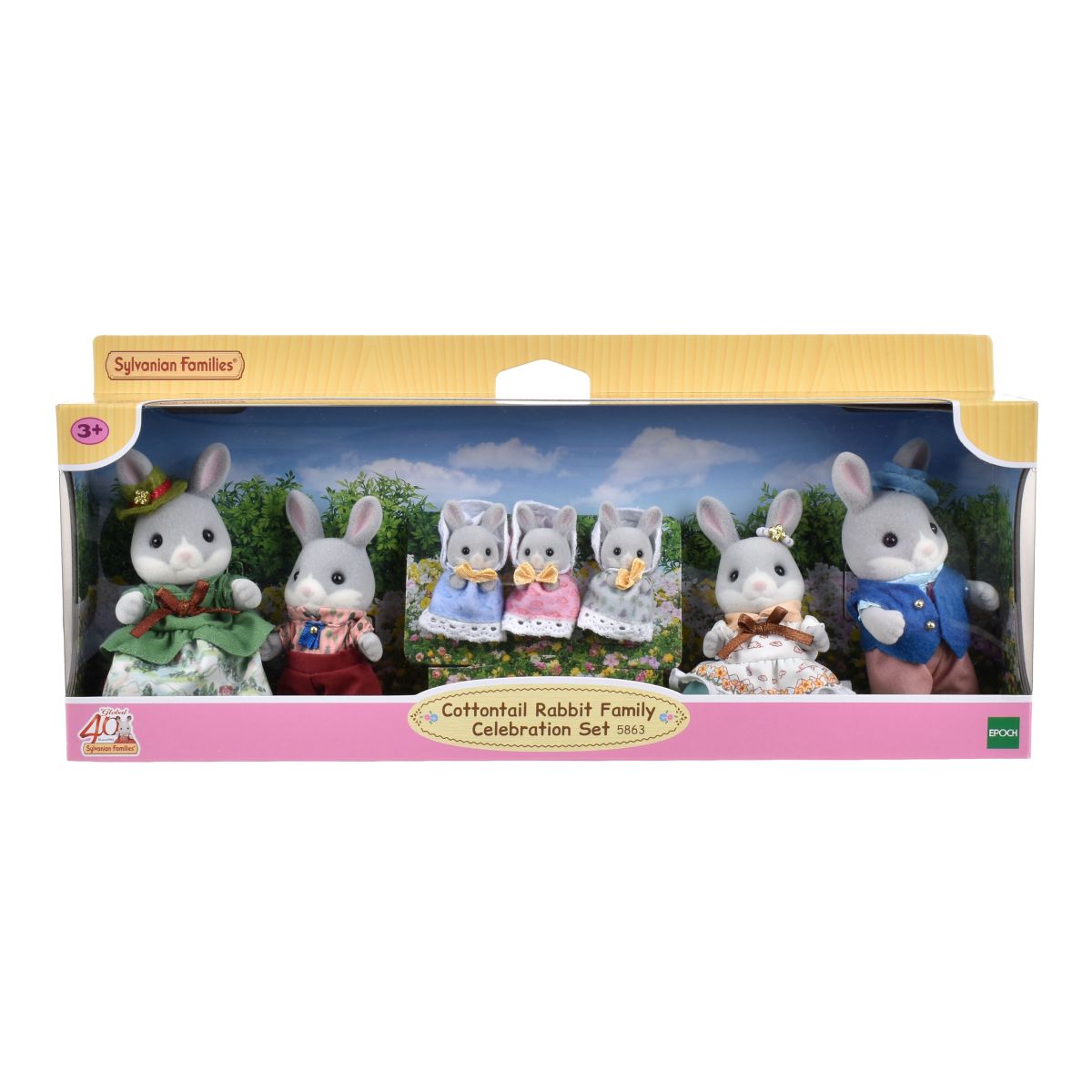Familia Conejo Colita De Algodon Set Celebracion Sylvanian Families