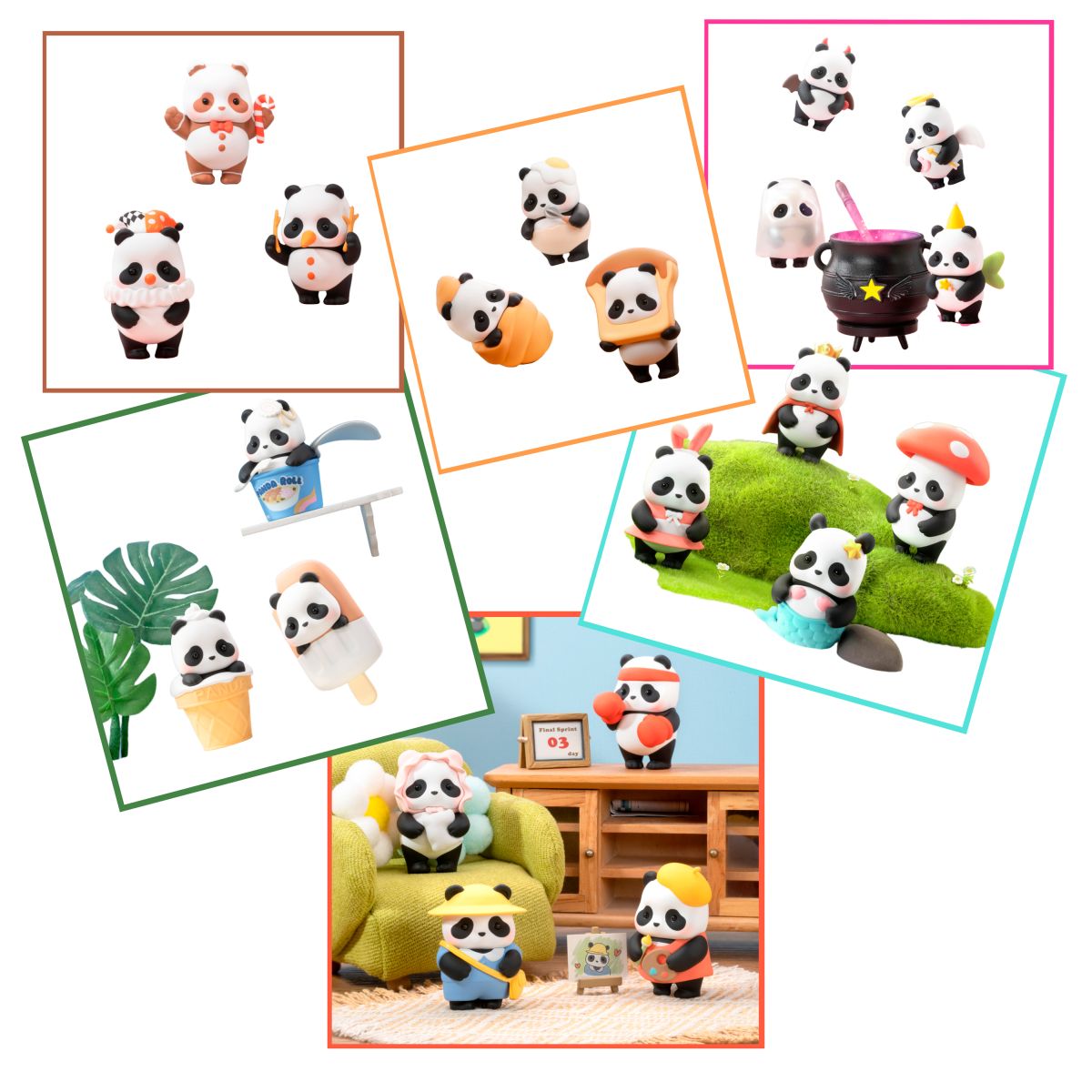 Figura Coleccionable Panda Roll Minime Dress-up En Blind Box