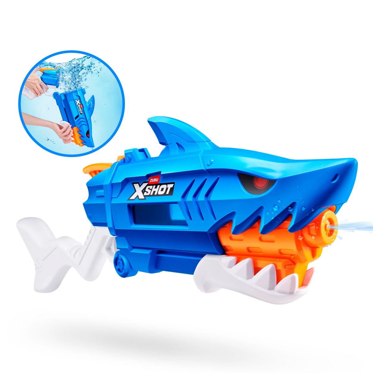 Lanza Agua Ataque De Tiburon Con Sistema De Relleno Rapido Fast Fill X-shot