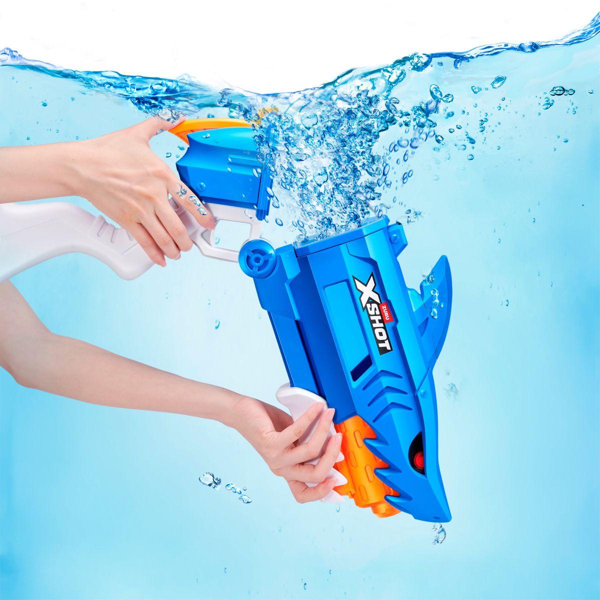 Lanza Agua Ataque De Tiburon Con Sistema De Relleno Rapido Fast Fill X-shot