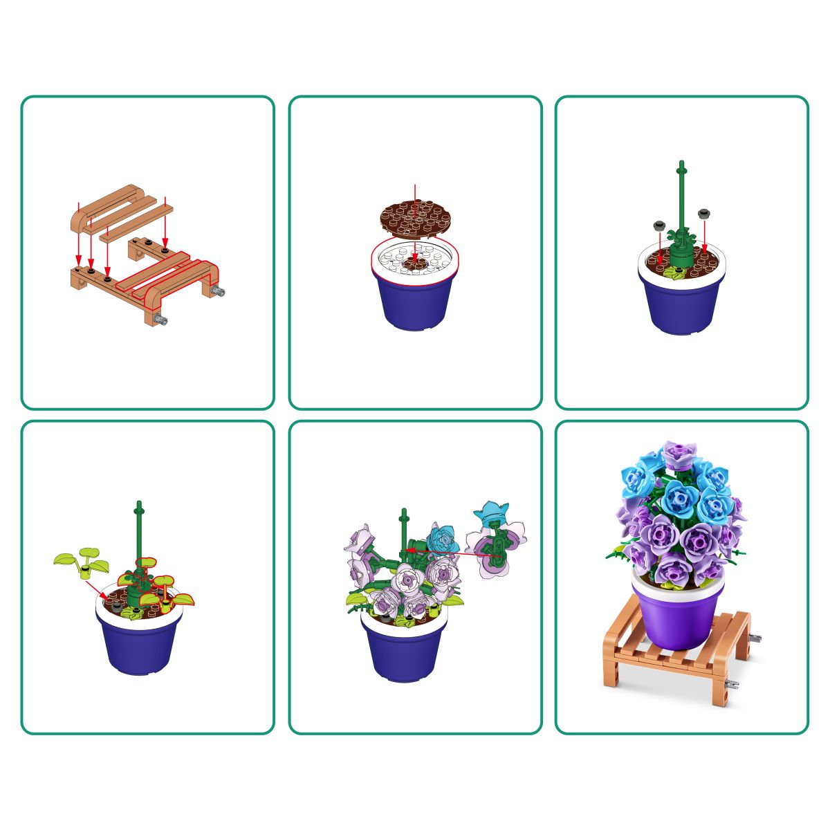 Set De Bloques Garden Max Con Diferentes Modelos De Piezas - Campanula