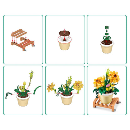 Set Bloques Garden Max - Condiferentes Modelos De Piezas - Cosmos Sulphureus