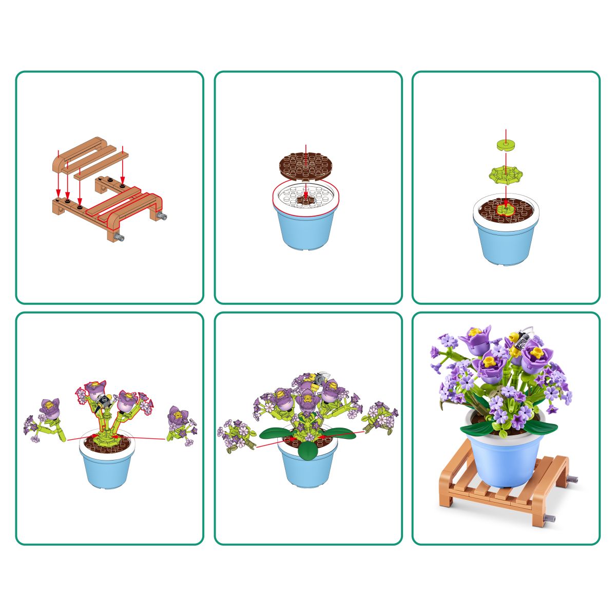 Set Bloques Garden Max - Con Diferentes Modelos De Piezas - Gypsophila Paniculata
