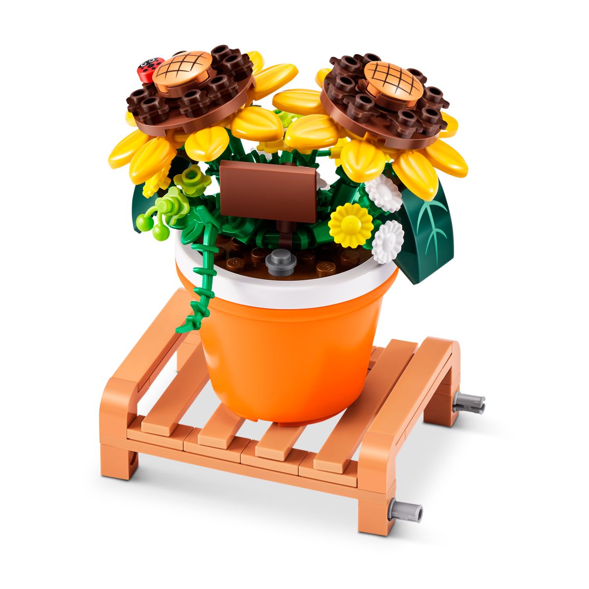 Set De Bloques Garden Max - Con Diferentes Modelos De Piezas - Pot Sunflower