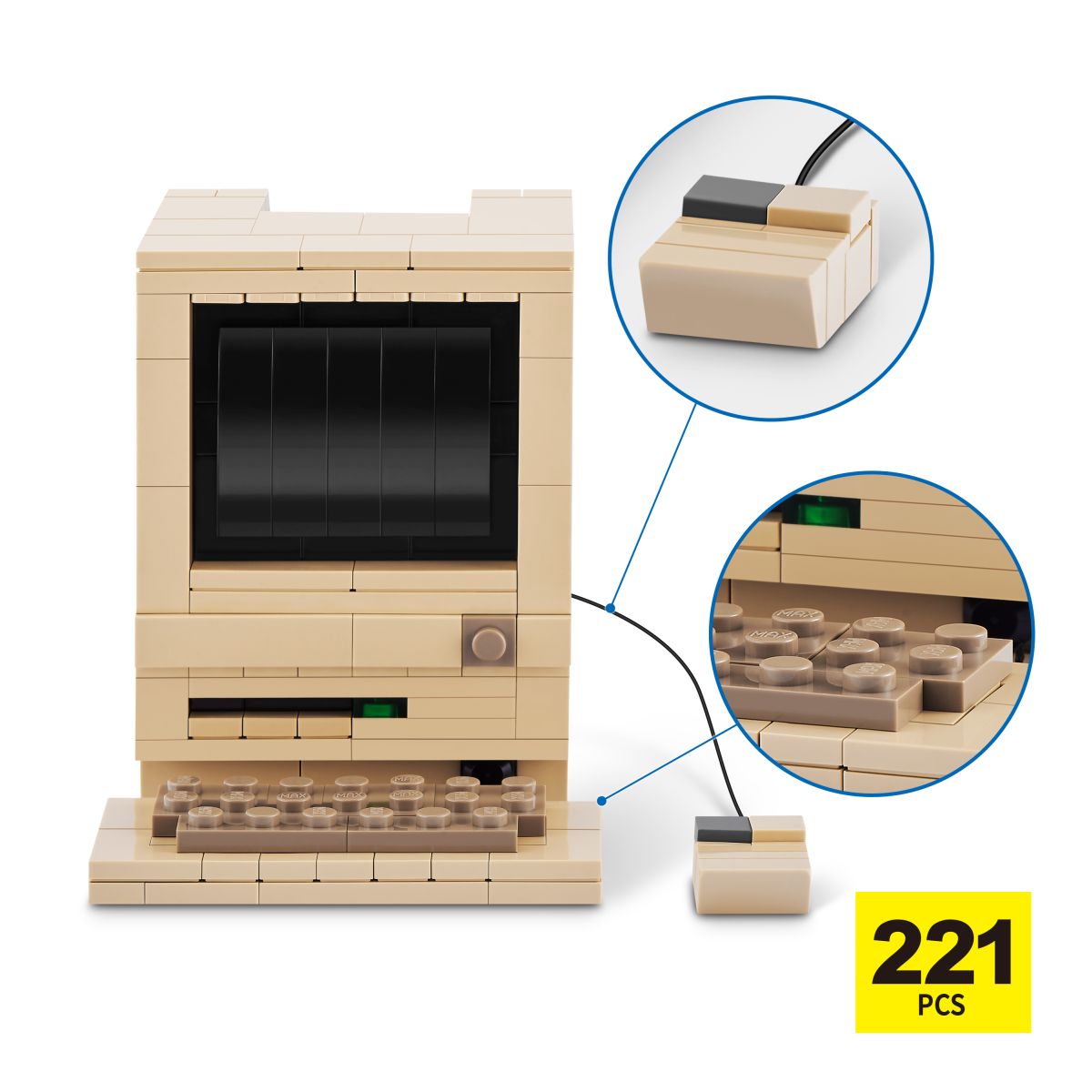 Set Bloques Retro Max - Con Diferentes Modelos De Piezas - Computador