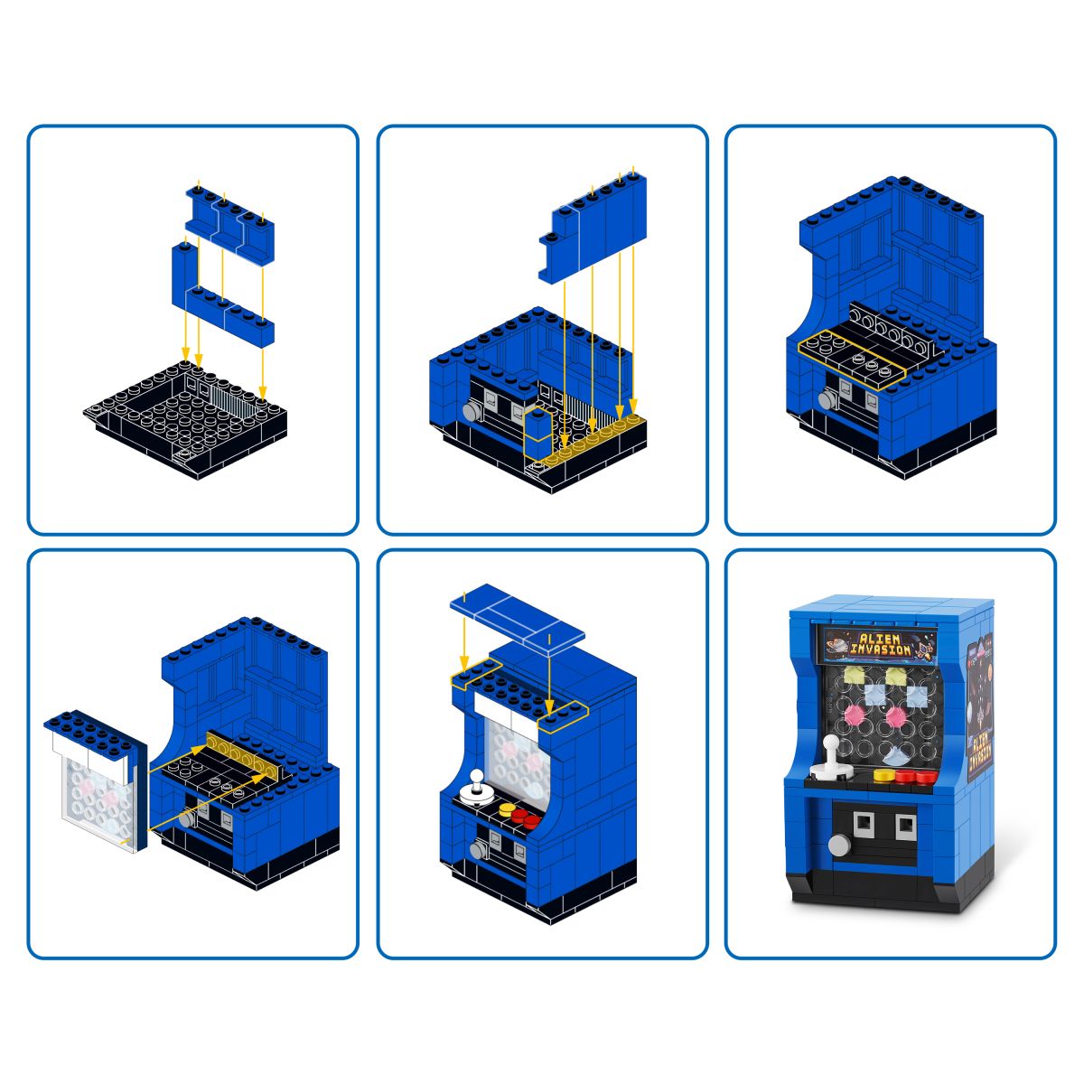 Set Bloques Retro Max - Con Diferentes Modelos De Piezas - Maquina Arcade