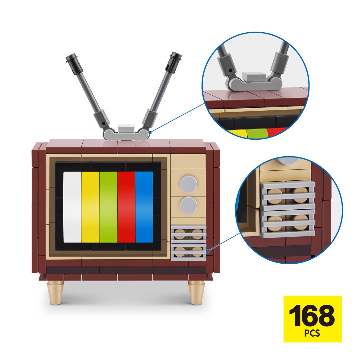 Set Bloques Retro Max - Con Diferentes Modelos De Piezas - Television