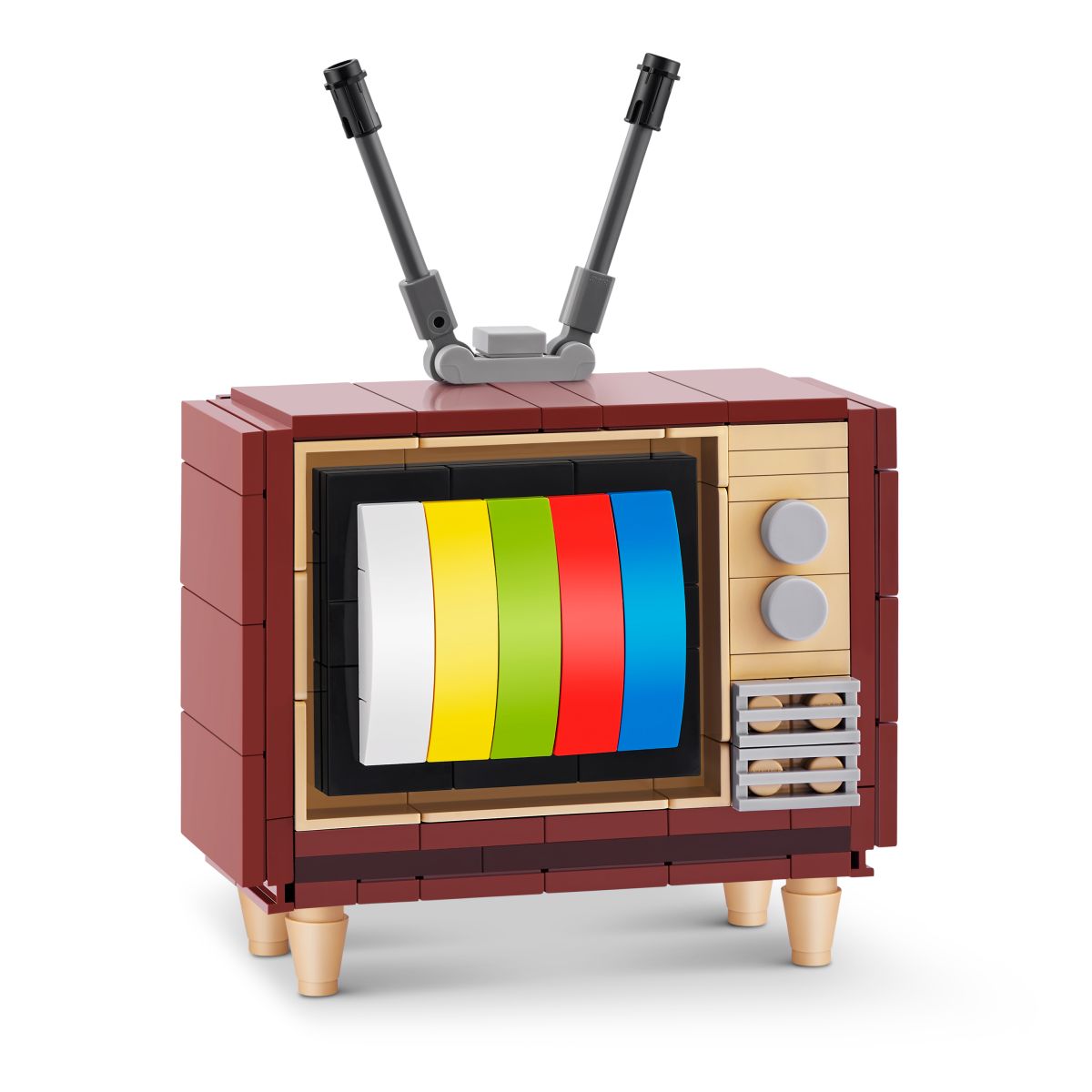 Set Bloques Retro Max - Con Diferentes Modelos De Piezas - Television