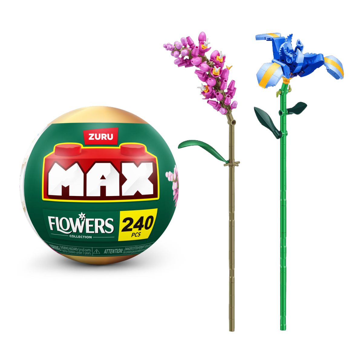 Set Bloques Flores Max - Con Diferentes Modelos De Piezas - Iris Y Persicaria