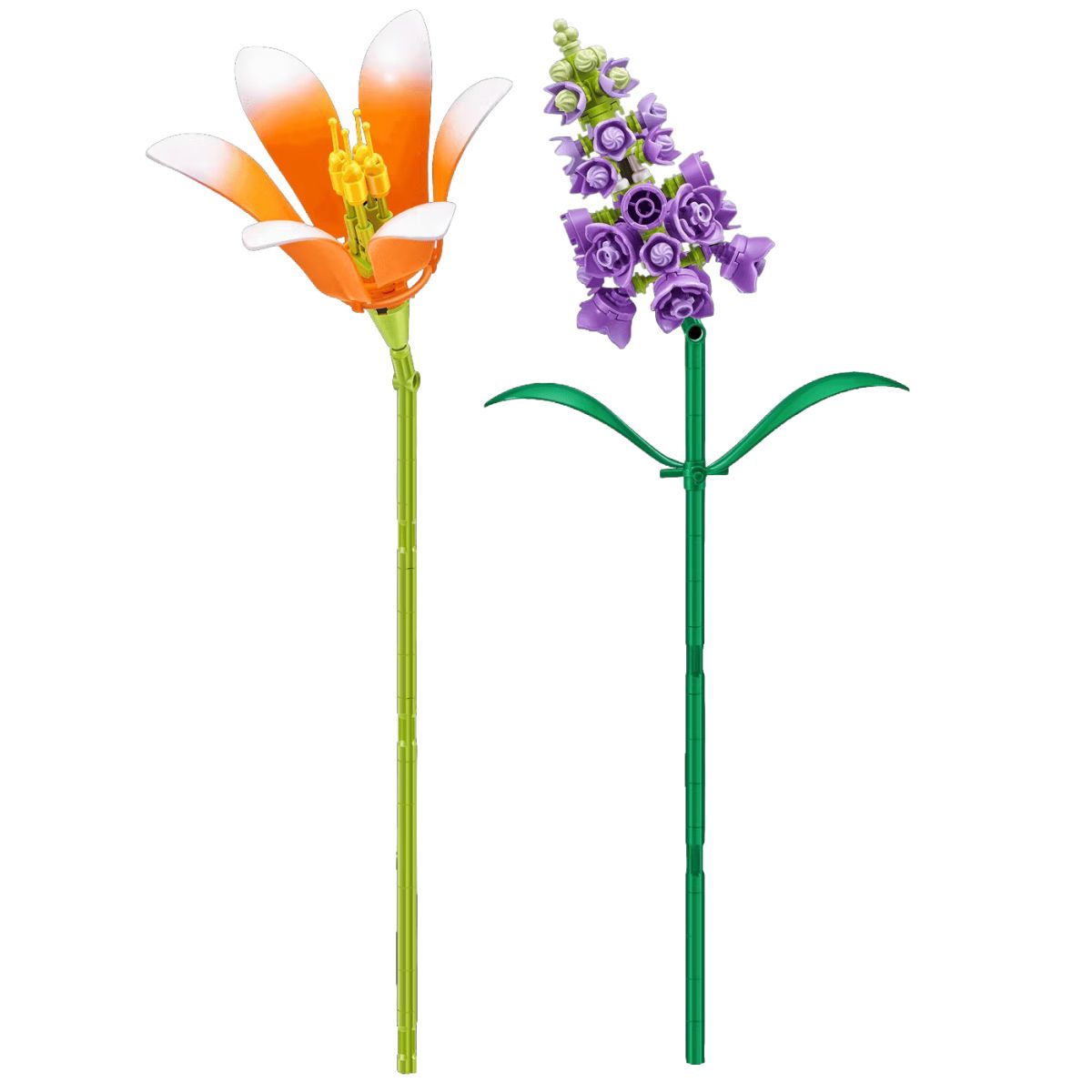 Set Bloques Flores Max - Con Diferentes Modelos De Piezas - Lily Y Snapdragon