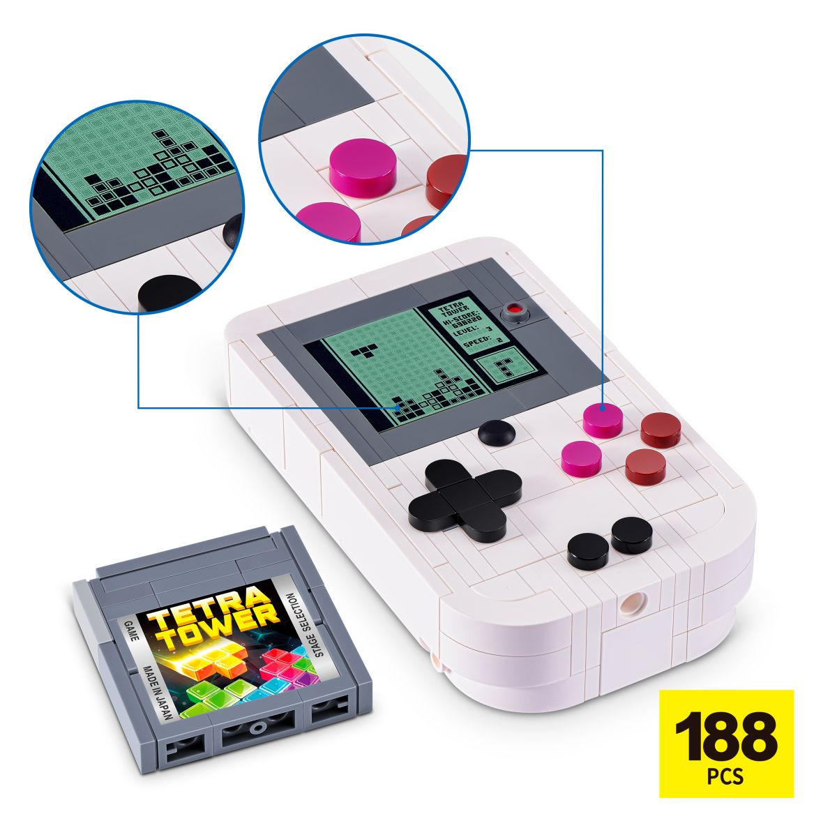 Set Bloques Retro Max Serie 2 - Con Diferentes Modelos De Piezas - Consola Portatil