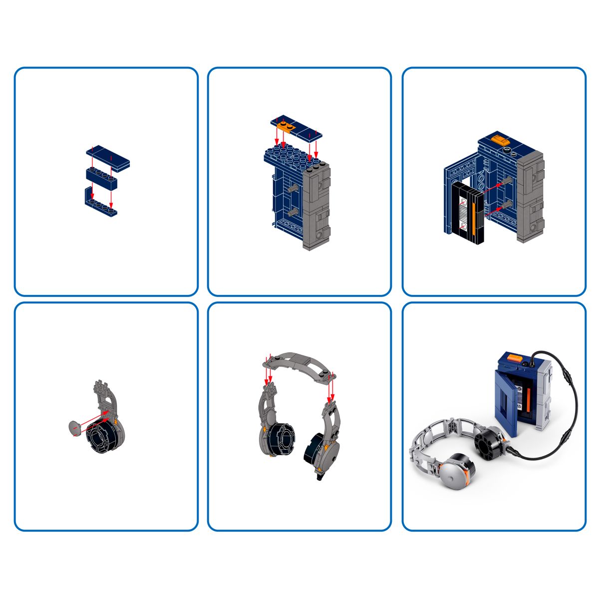 Set Bloques Retro Max Serie 2 - Con Diferentes Modelos De Piezas - Walkman
