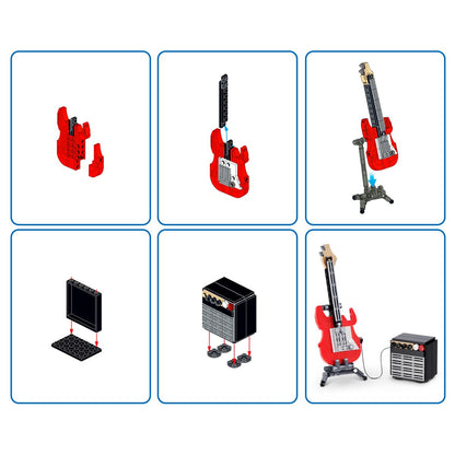 Set Bloques Retro Max Serie 2 - Con Diferentes Modelos De Piezas - Guitarra Electrica