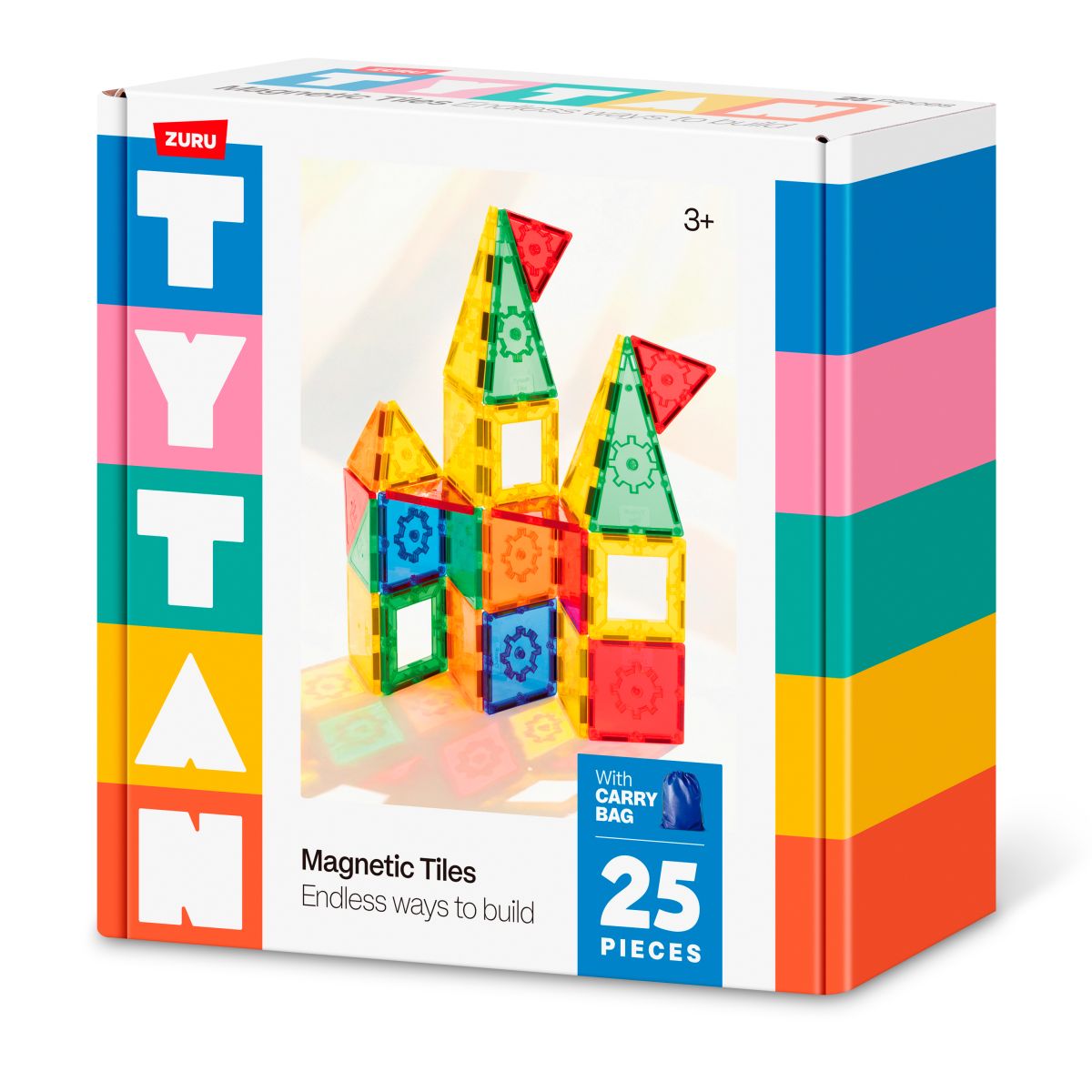 Playset 25 Bloques Magneticos Tytan De Zuru