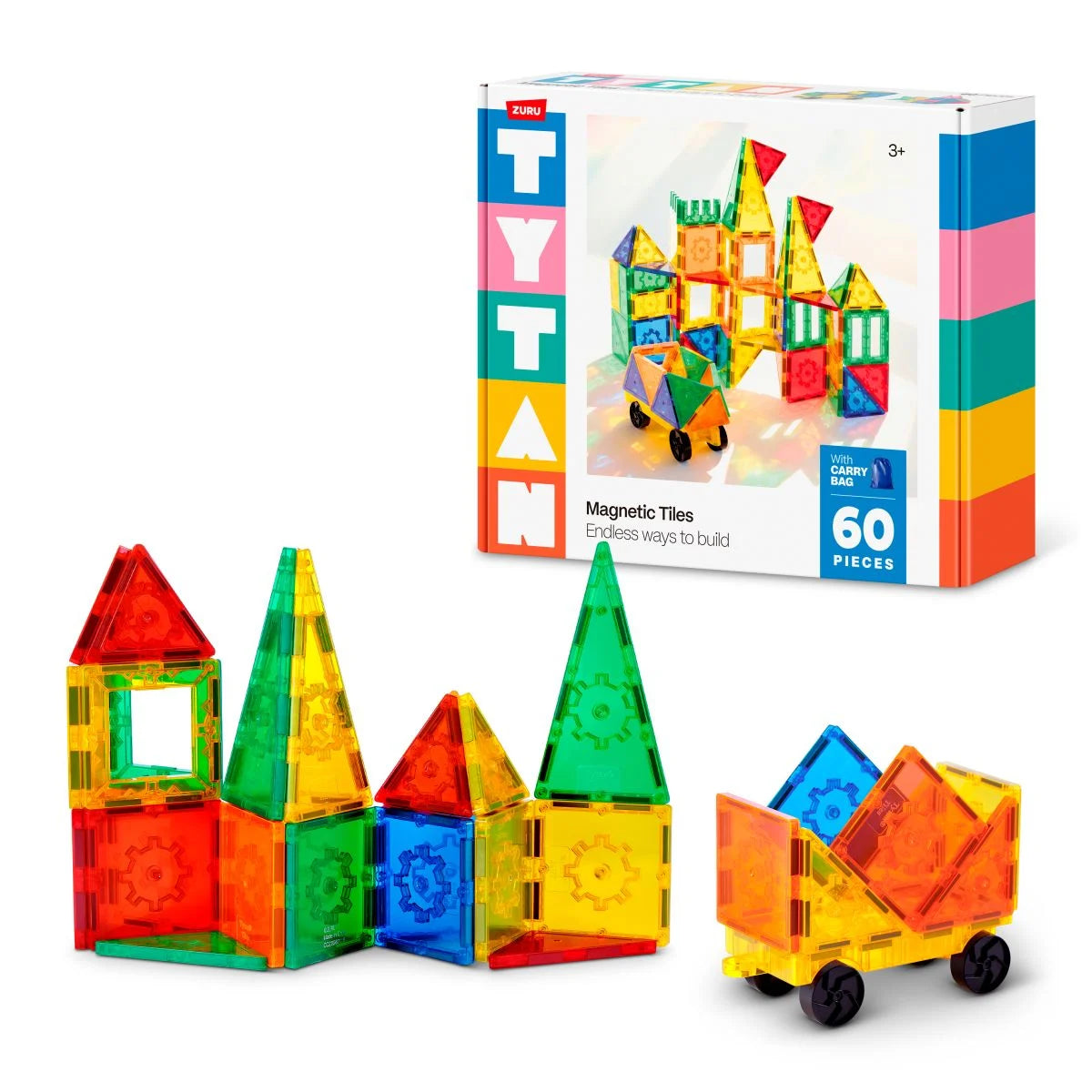 Playset 60 Bloques Magneticos Tytan De Zuru
