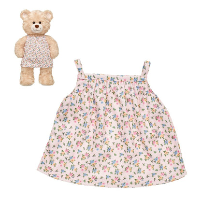Vestido Flores Retro Rosa Build-a-bear