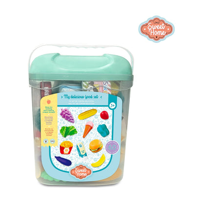 Balde De Comida De Juguete Con 60 Accesorios Sweet Home