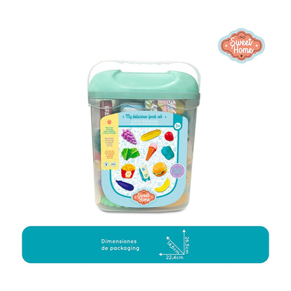 Balde De Comida De Juguete Con 60 Accesorios Sweet Home