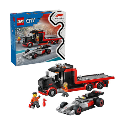 Camion De Exhibicion De F1 Con Auto De Carreras Audi F1 Lego City F1