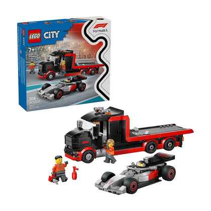 Camion De Exhibicion De F1 Con Auto De Carreras Audi F1 Lego City F1
