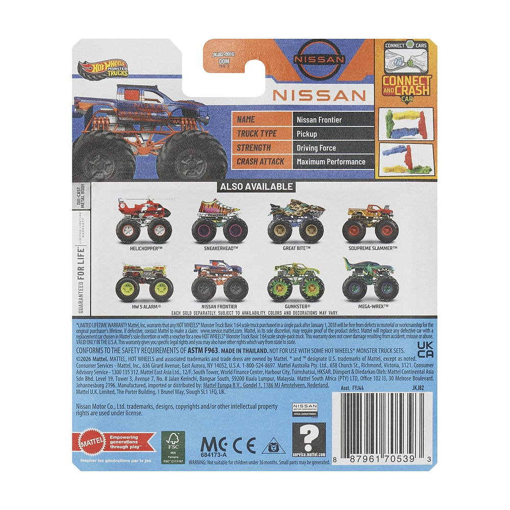Hot Wheels Monster Truck Escala 1:64 - Nissan Frontier
