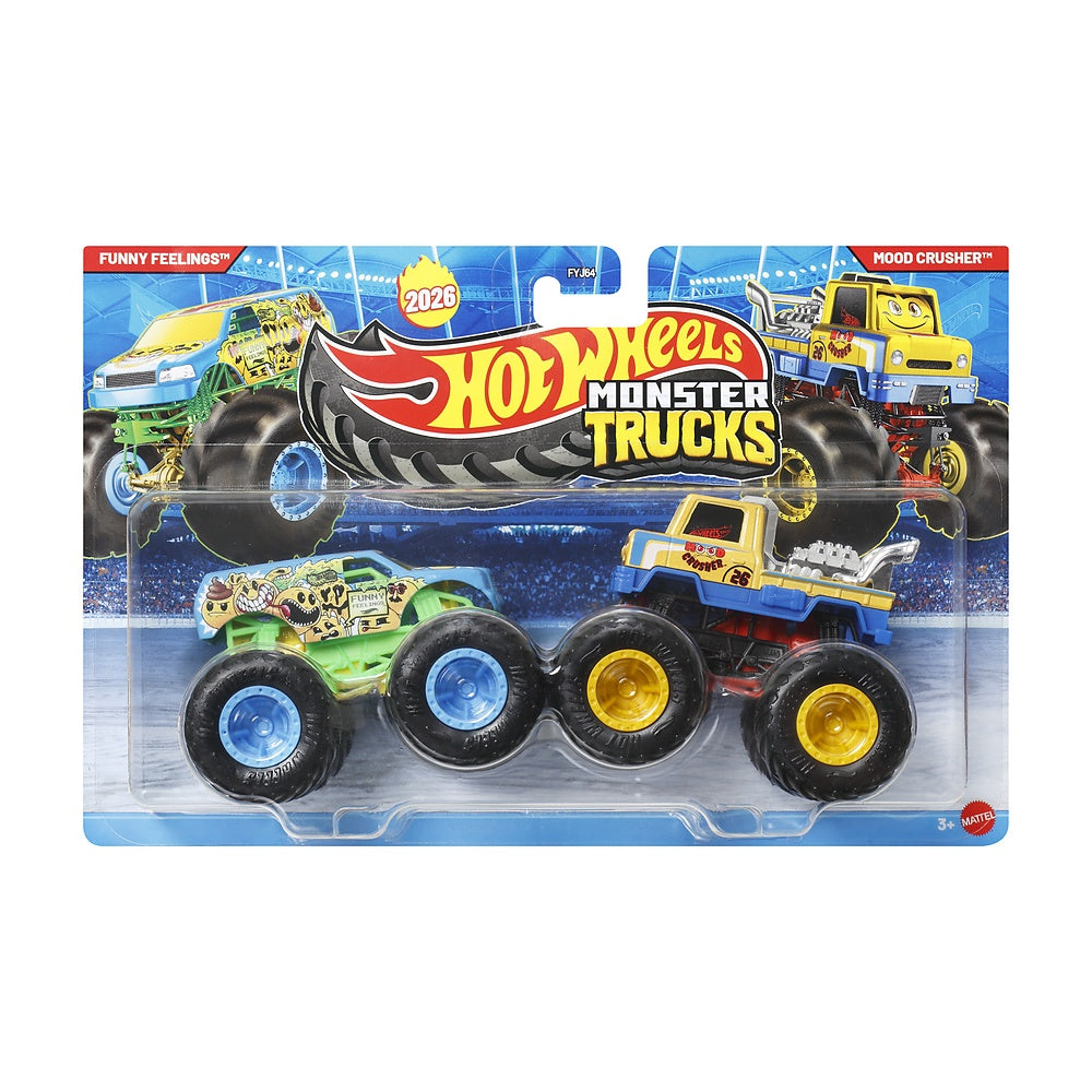 Hot Wheels Monster Trucks Escala 1:64 - Funny Feelings Vs Mood Crusher