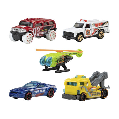 Pack 5 Autos Basicos Hotwheels - Priority Patrol