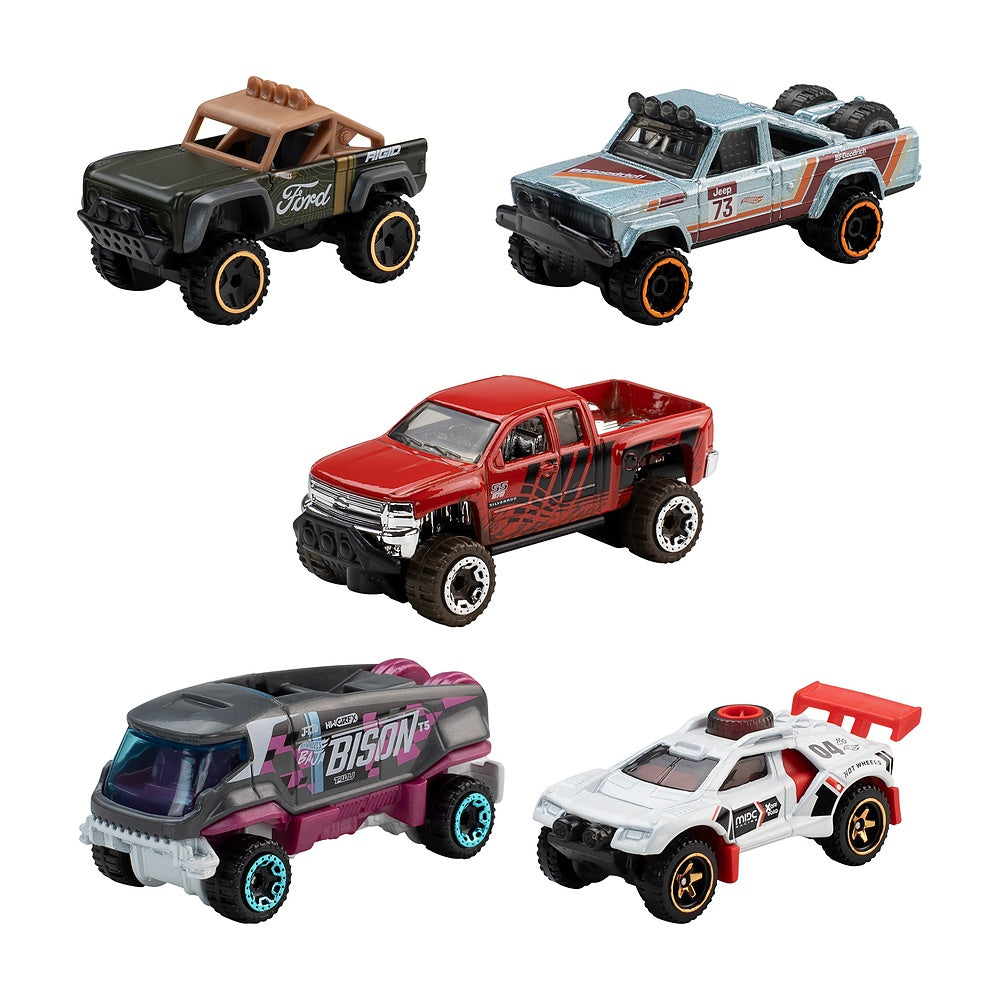 Pack 5 Autos Basicos Hotwheels - Mud Studs