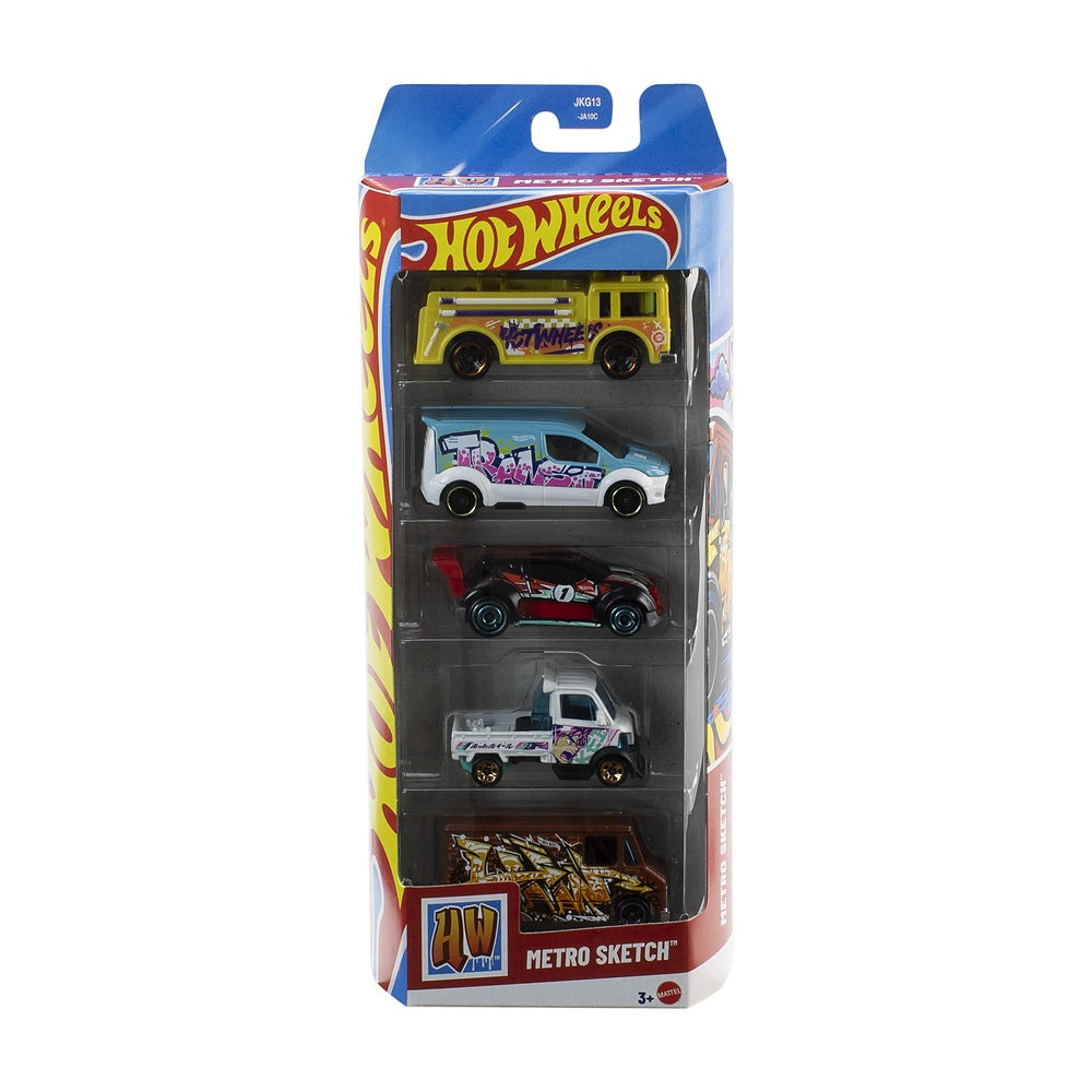 Pack 5 Autos Basicos Hotwheels - Metro Sketch